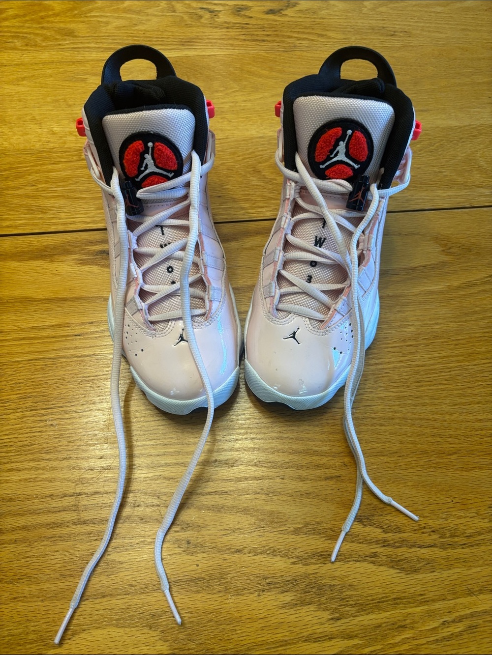 Jordan Kids' Pink and Black High-Top Sneakers - Picture 2 of 9